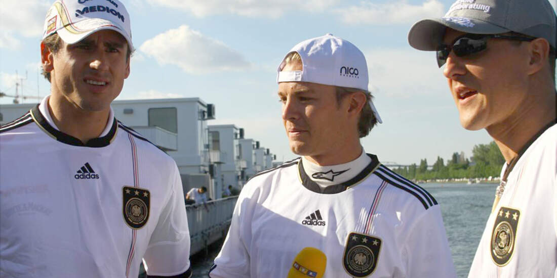Adrian Sutil, Michael Schumacher und Nico Rosberg