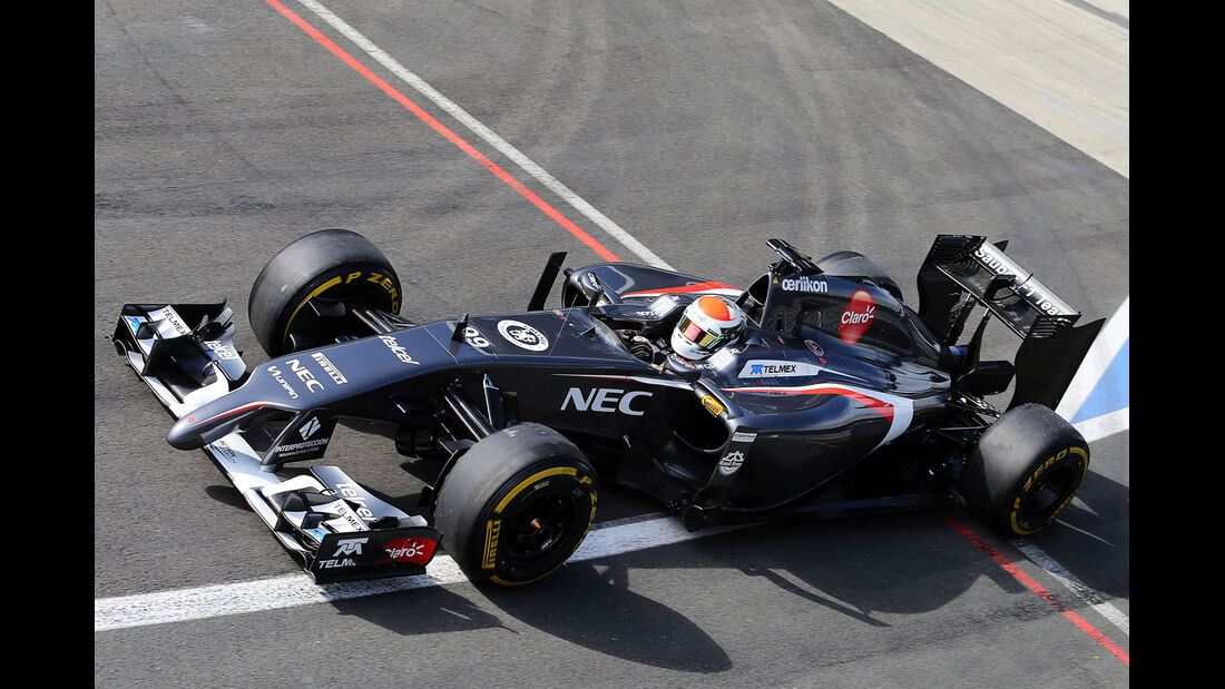 Adrian Sutil - Sauber - Formel 1-Test - Silverstone 2014