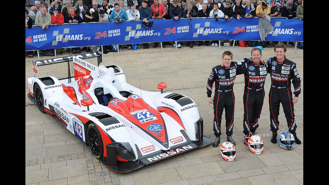 Alex Brundle (GBR), Martin Brundle (GBR), Lucas Ordonez (Esp), Zytek Z11sn - Nissan Greaves Motorsport LMP2, 24h-Rennen Le Mans 2012