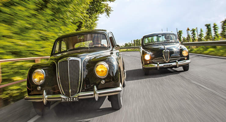 Alfa Romeo 1900, Lancia Aurelia B 10, Frontansicht