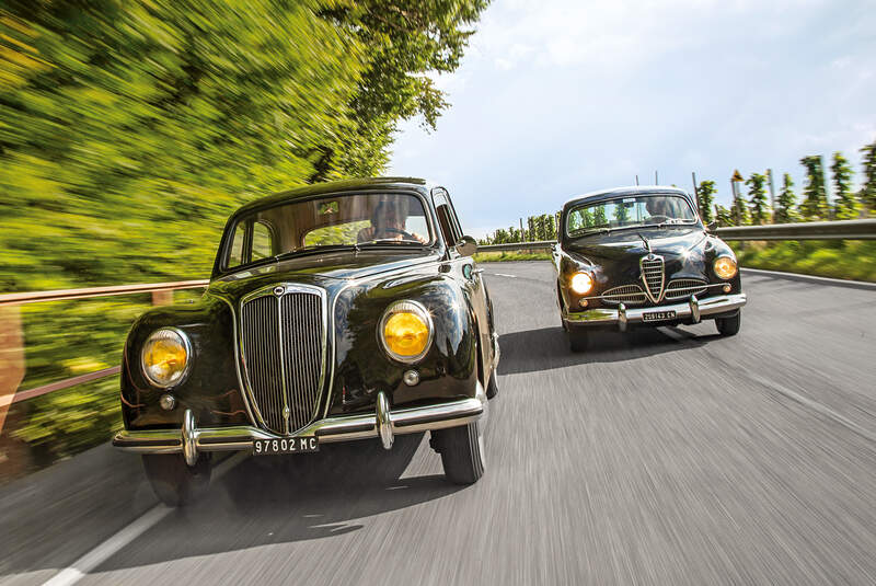 Alfa Romeo 1900, Lancia Aurelia B 10, Frontansicht