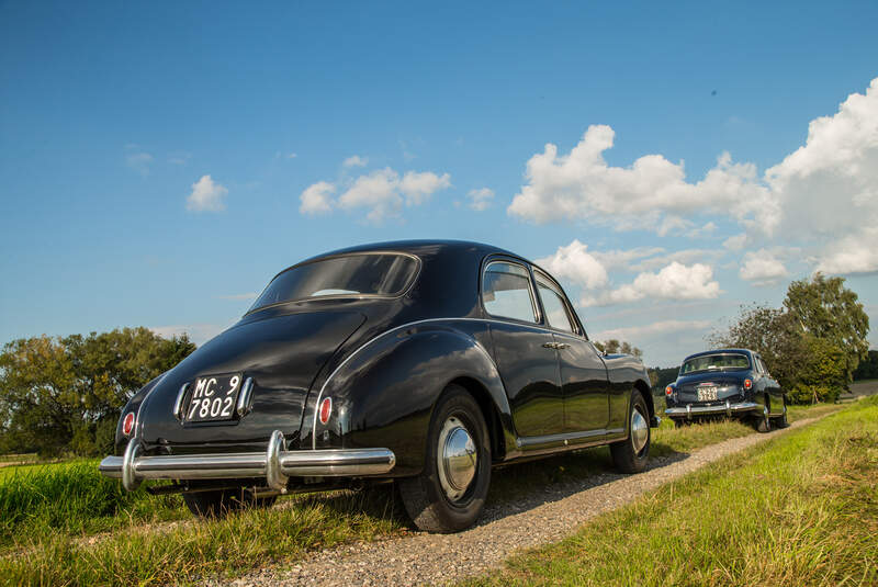 Alfa Romeo 1900, Lancia Aurelia B 10, Heckansicht