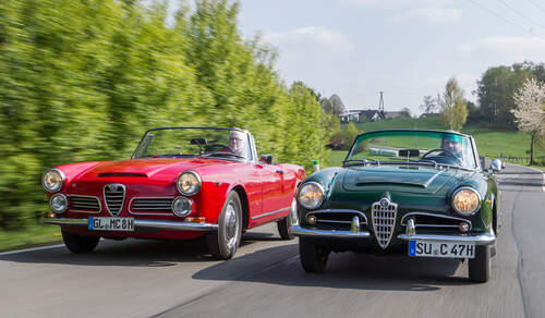 Alfa Romeo 2600 Spider, Alfa Romeo Giulia 1600 Spider, Frontansicht