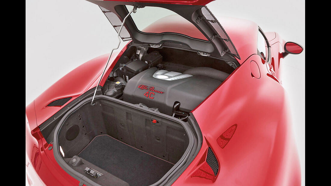 Alfa Romeo 4C, Kofferraum, Motor