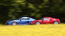 Alfa Romeo 4C, Porsche Cayman S, Seitenansicht