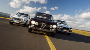 Alfa Romeo Giulia, Frontansicht, verschiedene Modelle