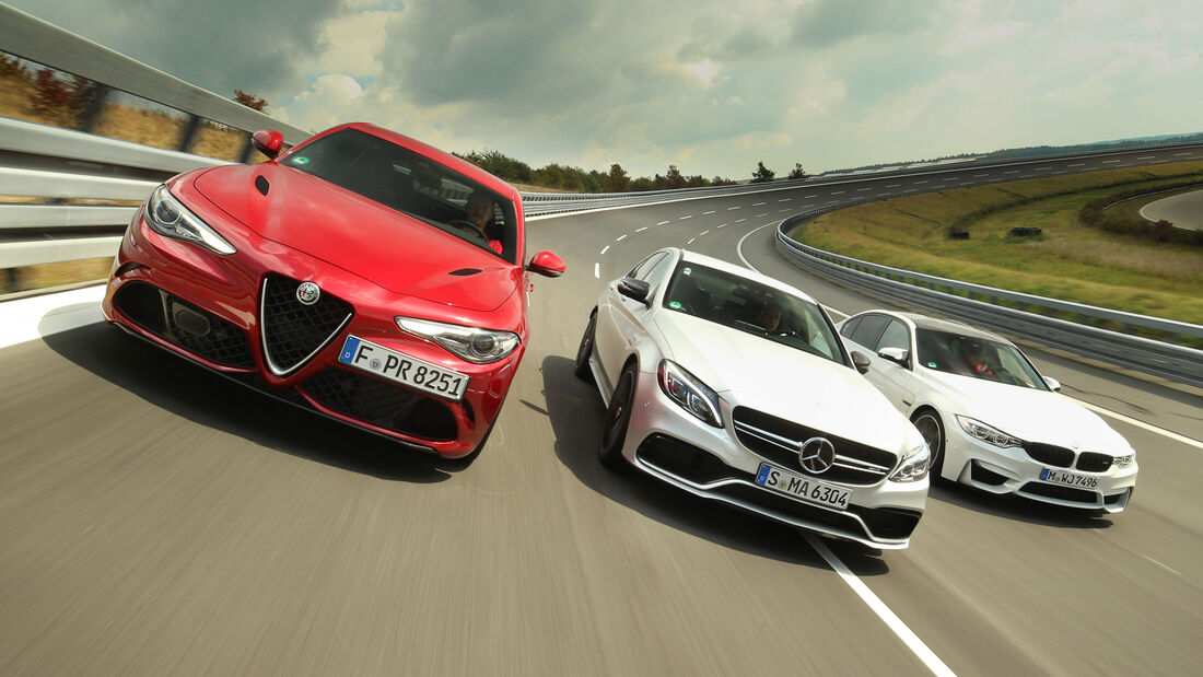 Alfa Romeo Giulia QV, BMW M3 Competition, Mercedes-AMG C 63 S