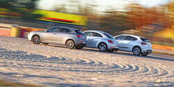 Alfa Romeo Giulietta, Citroën DS4, VW Beetle, Seitenansicht
