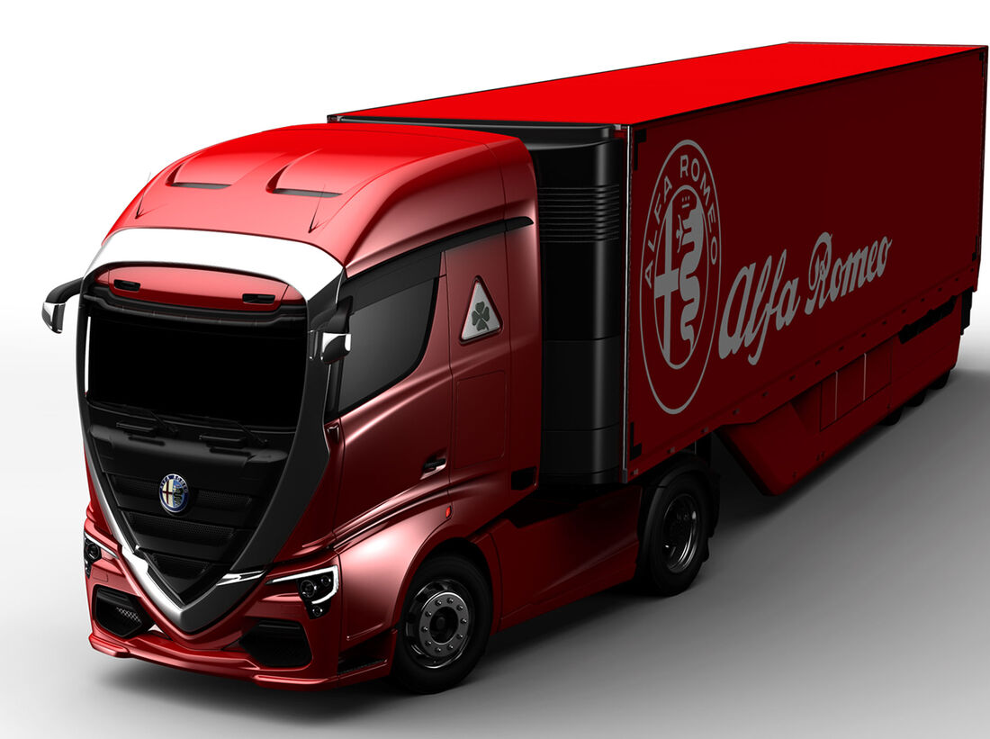 Alfa Romeo Truck Das größeste Scudetto der Welt auto motor und sport