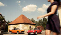 Alfa Spider 1750 Veloce, Fiat 124 Sport Spider, Frontansicht