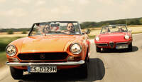Alfa Spider 1750 Veloce, Fiat 124 Sport Spider, Frontansicht