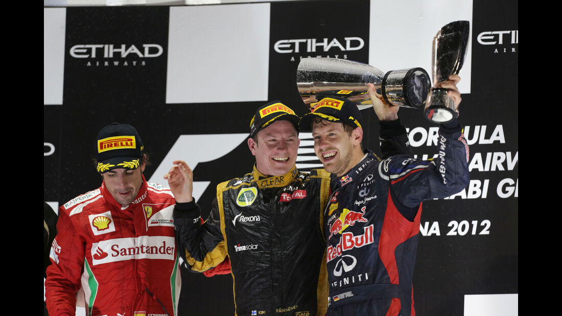 Alonso - Räikkönen - Vettel - GP Abu Dhabi 2012