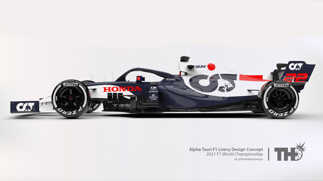 Alpha Tauri - Formel 1 - Livery-Concept 2021 - Tim Holmes Design