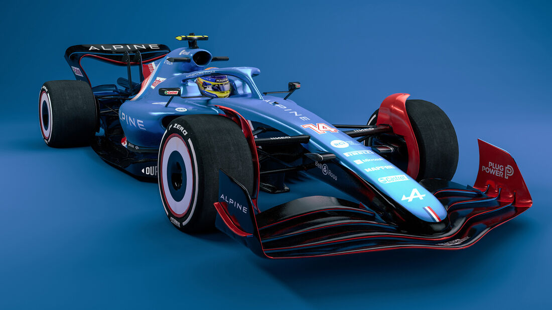 Alpine - F1-Auto 2022 - Team-Lackierung 
