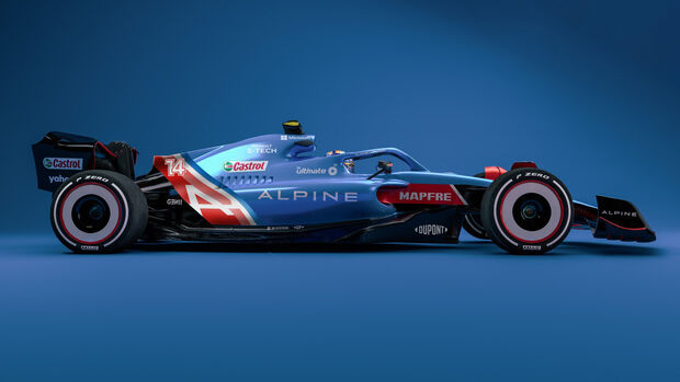 Alpine - F1-Auto 2022 - Team-Lackierung 