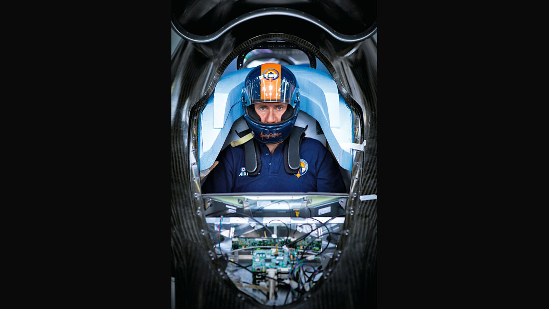 Andy Green, Bloodhound SSC, Raketenfahrzeug, Cockpit