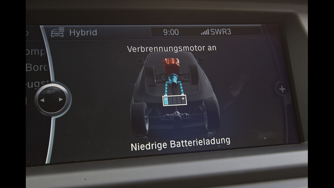 Anzeige für den Hybridstatus im BMW Active Hybrid X6