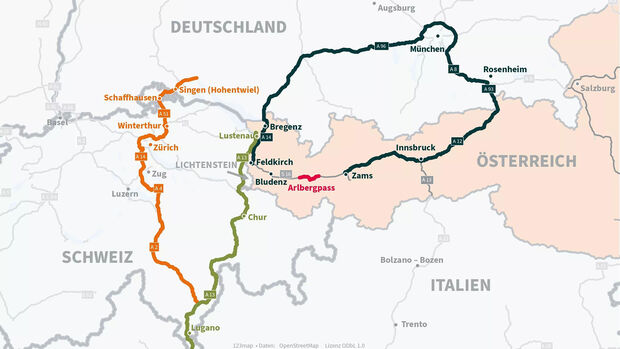 Arlbergtunnel-Sperrung Umleitung