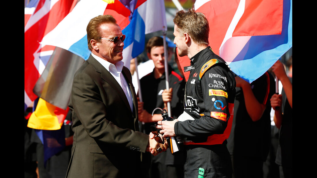 Arnold Schwarzenegger & Nico Hülkenberg - Formel 1 - GP Australien 2015