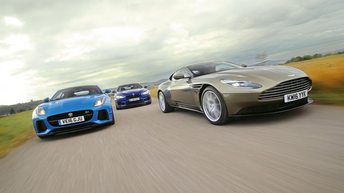 Aston Martin DB11, Jaguar F-Type SVR, BMW M6 Competition