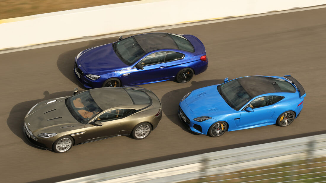 Aston Martin DB11, Jaguar F-Type SVR, BMW M6 Competition