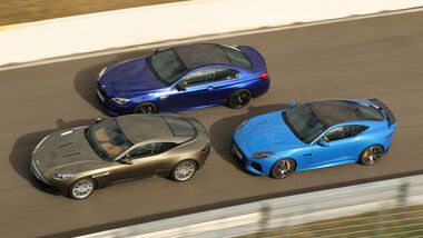 Aston Martin DB11, Jaguar F-Type SVR, BMW M6 Competition