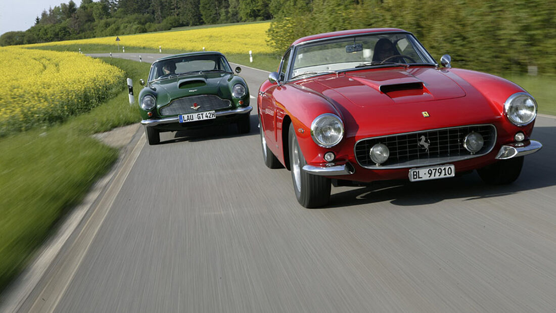 Aston Martin DB4 GT und Ferrari 250 SWB