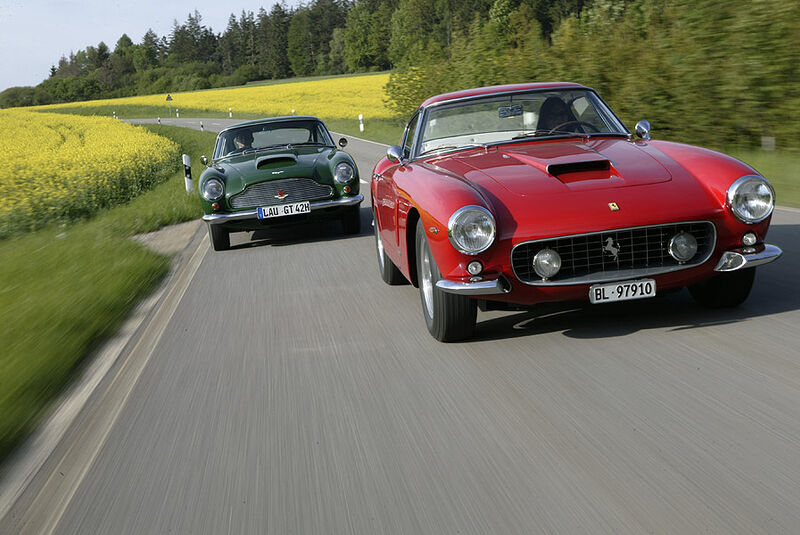 Aston Martin DB4 GT und Ferrari 250 SWB