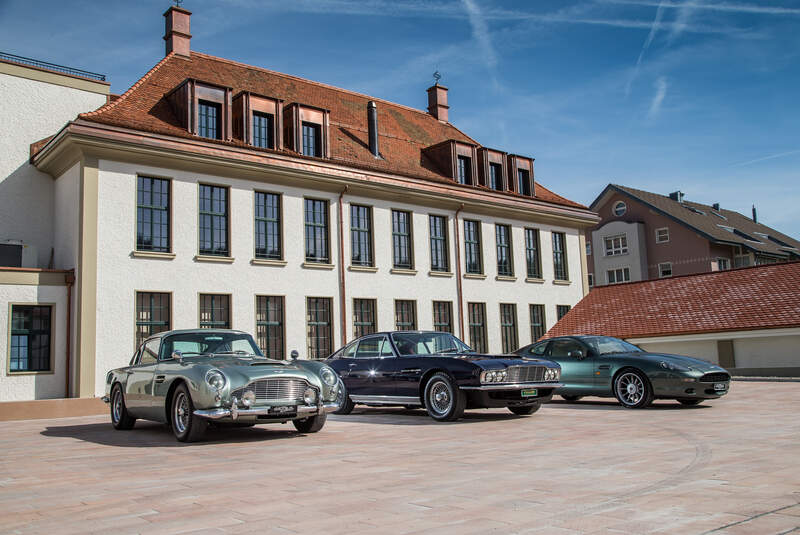 Aston Martin DB4 Vantage, DBS, DB7, Frontansicht