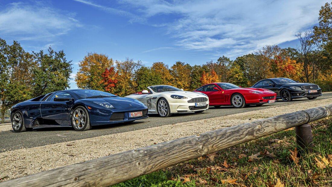 Aston Martin DBS, Ferrari 550 Maranello, Lamborghini MurciŽlago, Mercedes CL 65 AMG, Exterieur