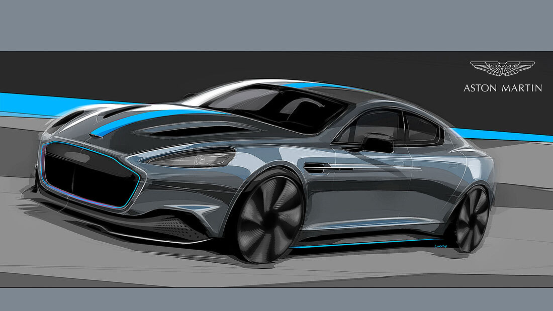 Aston Martin RapidE Skizzen Elektroauto