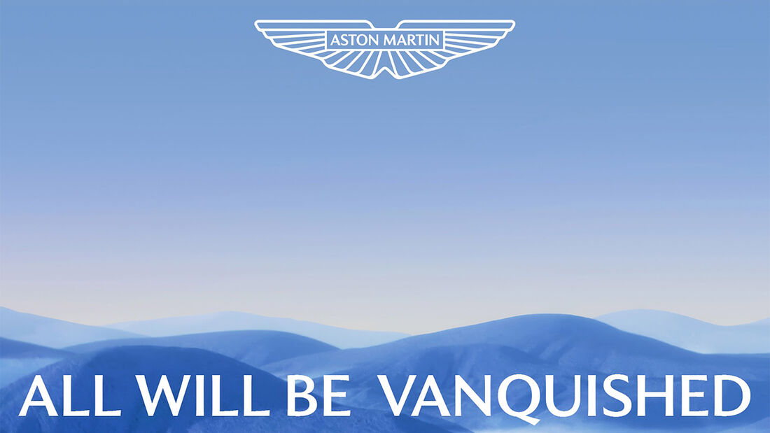 Aston Martin Vanquish Teaser Kampagne Schriftzug