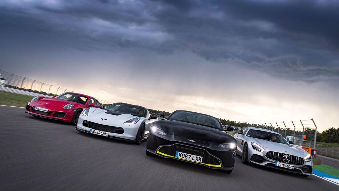 Aston Martin Vantage - Corvette Grand Sport - Mercedes-AMG GT S - Porsche 911 Carrera GTS - Sportwagen 