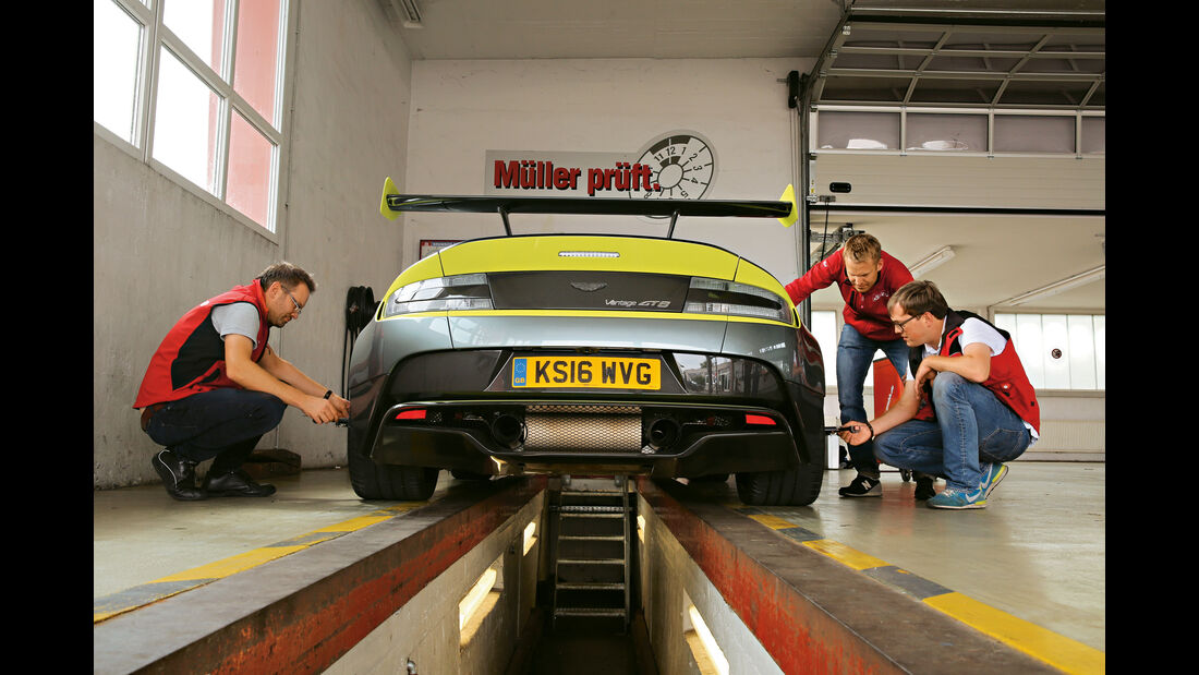 Aston Martin Vantage GT8, Messstand, Test