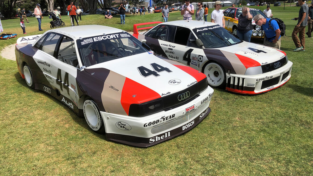 Audi 100 IMSA (links), Audi 80 IMSA (rechts)