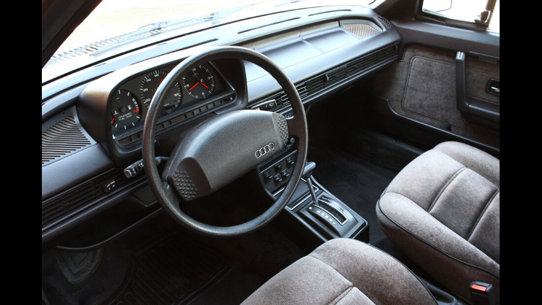 Audi 5000S, Detail, Cockpit, Lenkrad