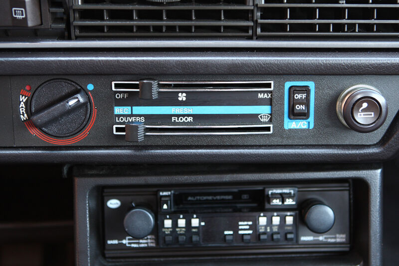 Audi 5000S, Detail, Radio, Belüftungsanlage
