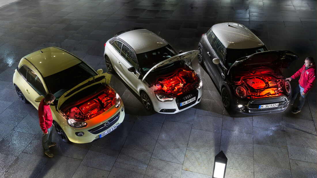 Audi A1 1.4 TFSI, Mini Cooper, Opel Adam 1.0 DI Turbo