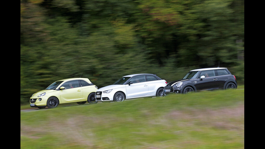 Audi A1 1.4 TFSI, Mini Cooper, Opel Adam 1.0 DI Turbo