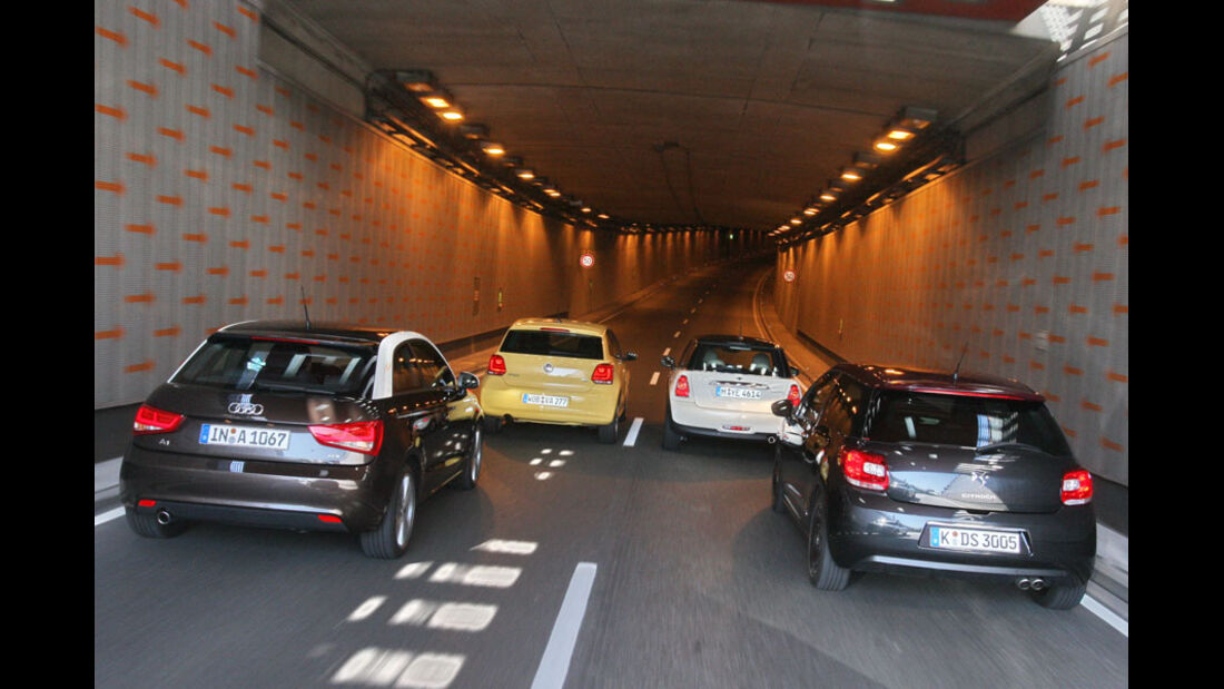 Audi A1, Citroen DS3, Mini Cooper, VW Polo