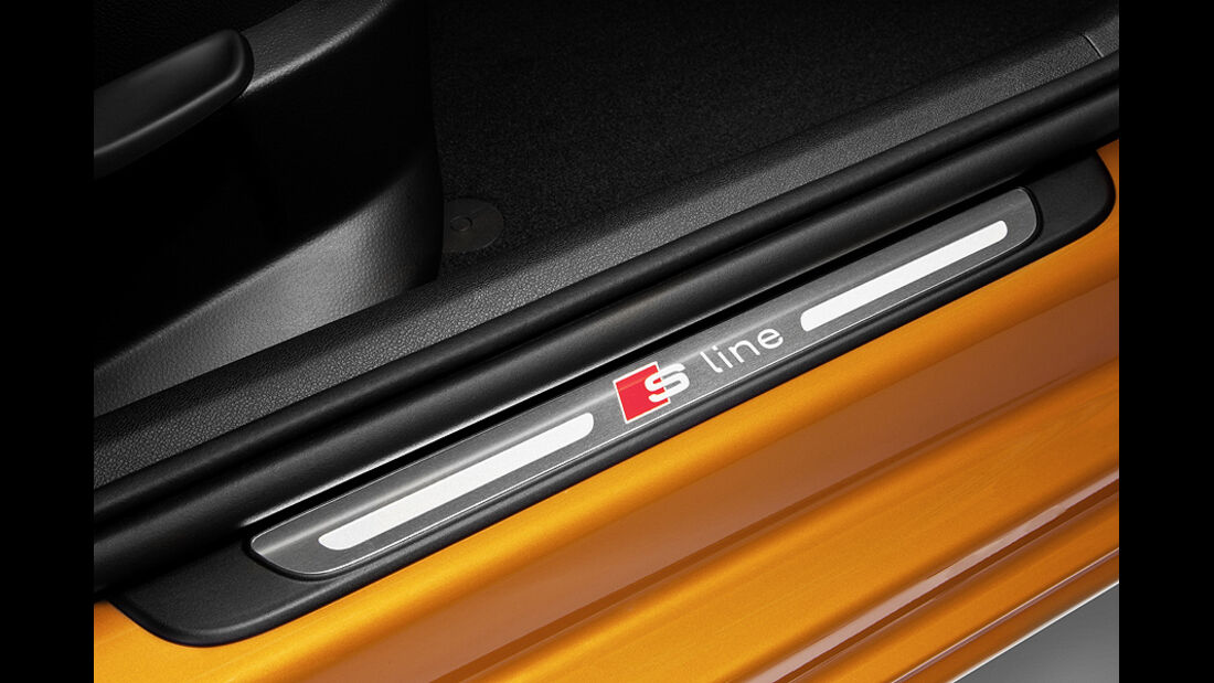 Audi A1 Sportback, Einstiegsleiste Schriftzug S-Line