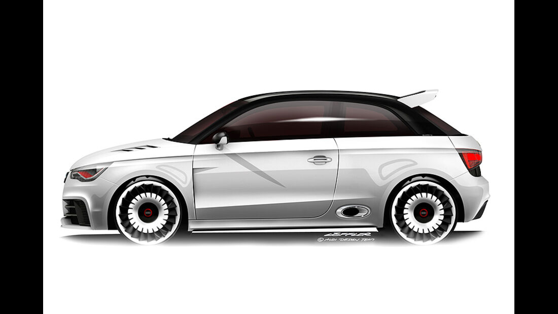 Audi A1 clubsport quattro, Wörthersee 2011, Designzeichnung, Sketch
