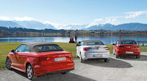 Audi A3 Cabrio, Opel Cascada, VW Golf Cabrio, Heckansicht