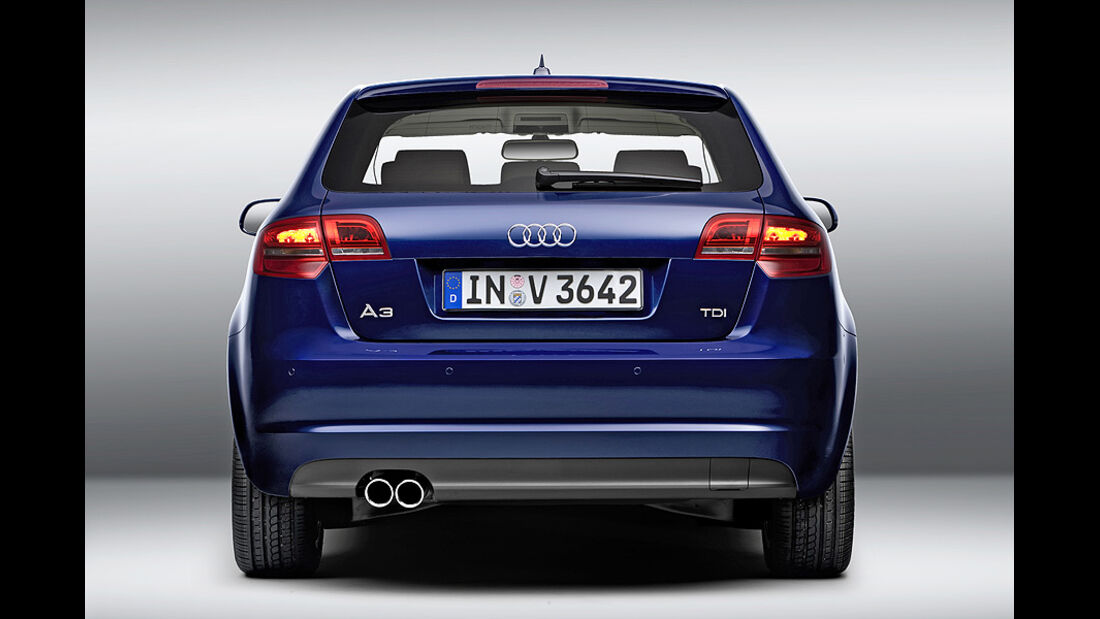 Audi A3, Facelift, Heckansicht