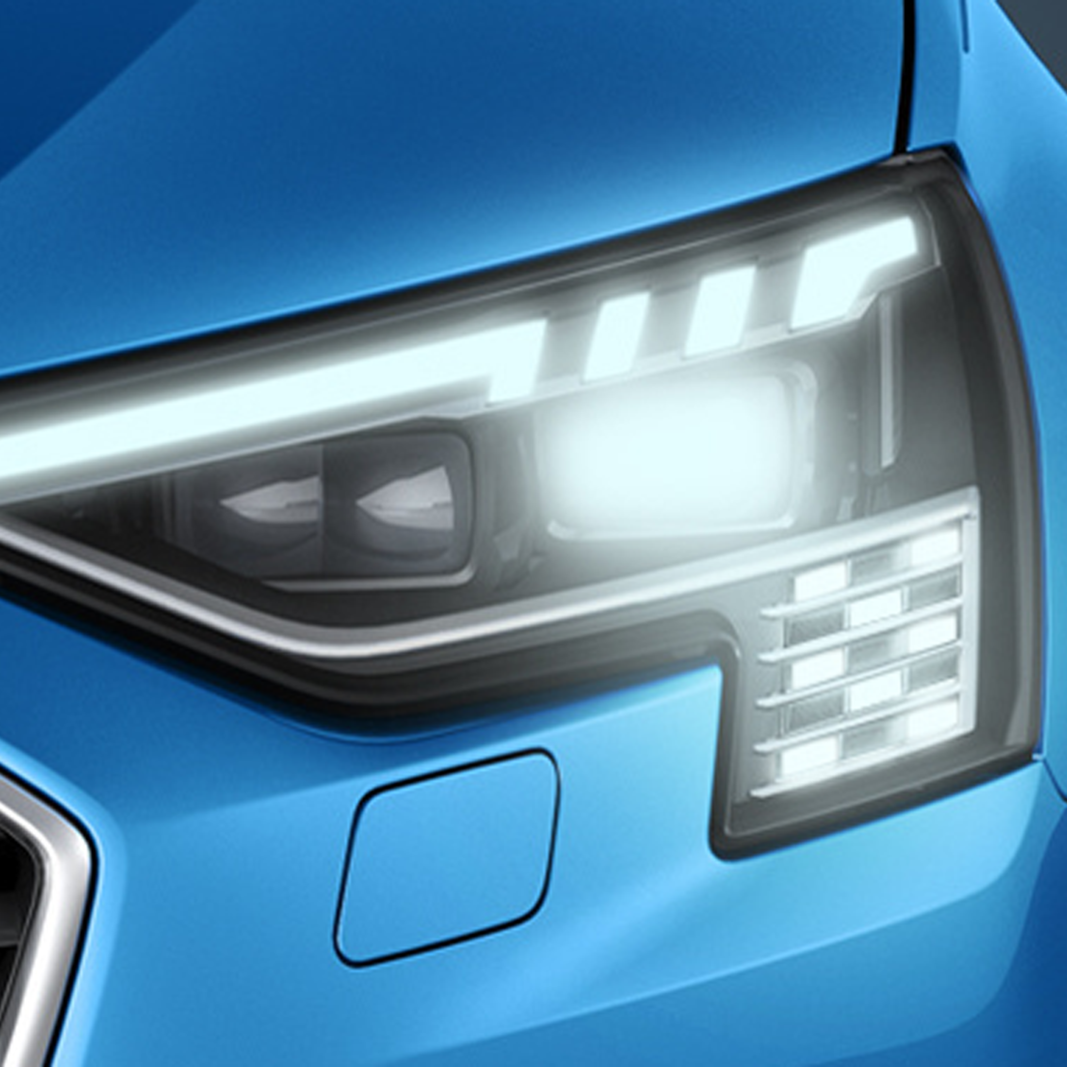 Lichtsignatur für Audi A3: Zielflagge im Matrix-Licht für den RS3