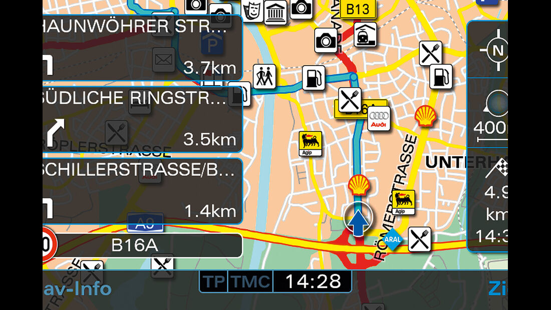 Audi A3, Navigation