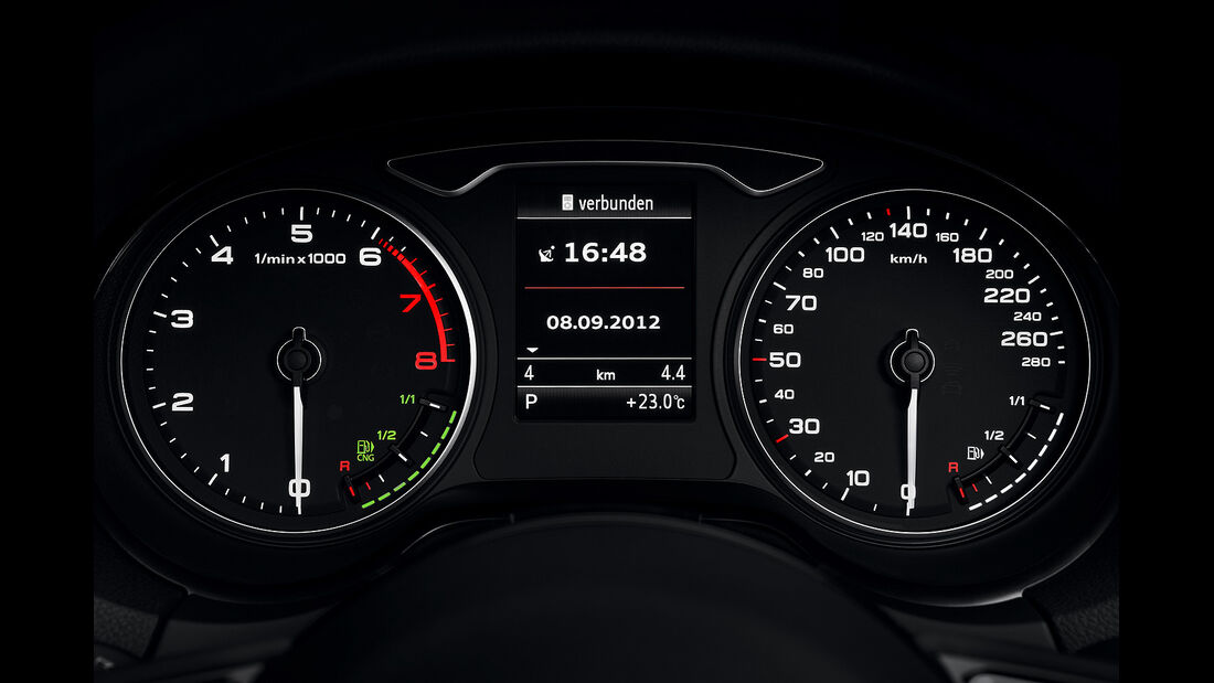 Audi A3 Sportback TCNG, Instrumente