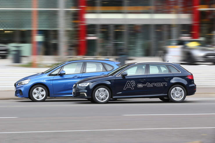 Audi A3 Sportback E Tron Und Bmw 225xe Active Tourer Im