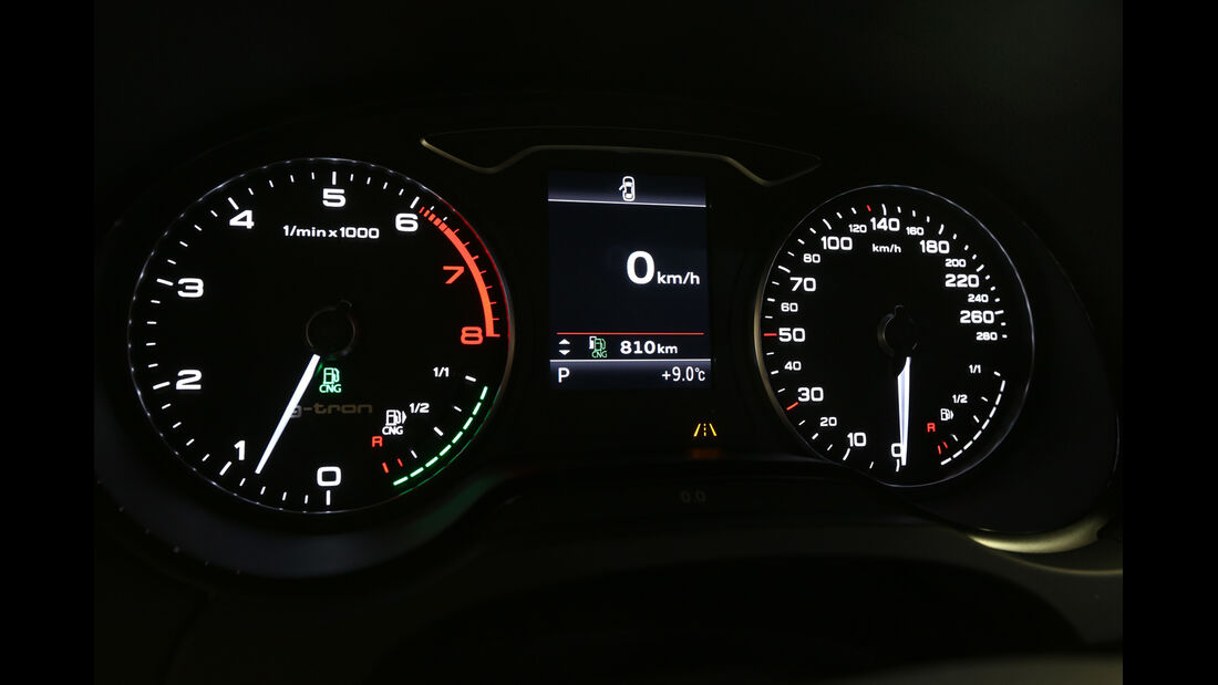 Audi A3 Sportback g-tron, Rundinstrumente