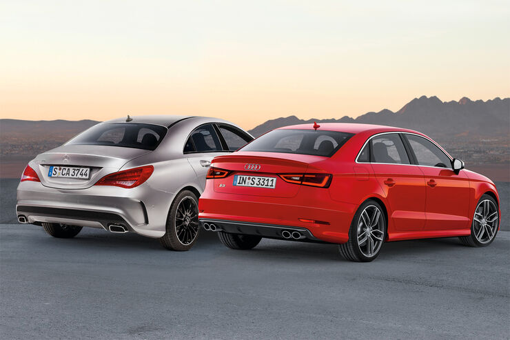 Audi A3 und Mercedes CLA Treffen der KompaktLimousinen
